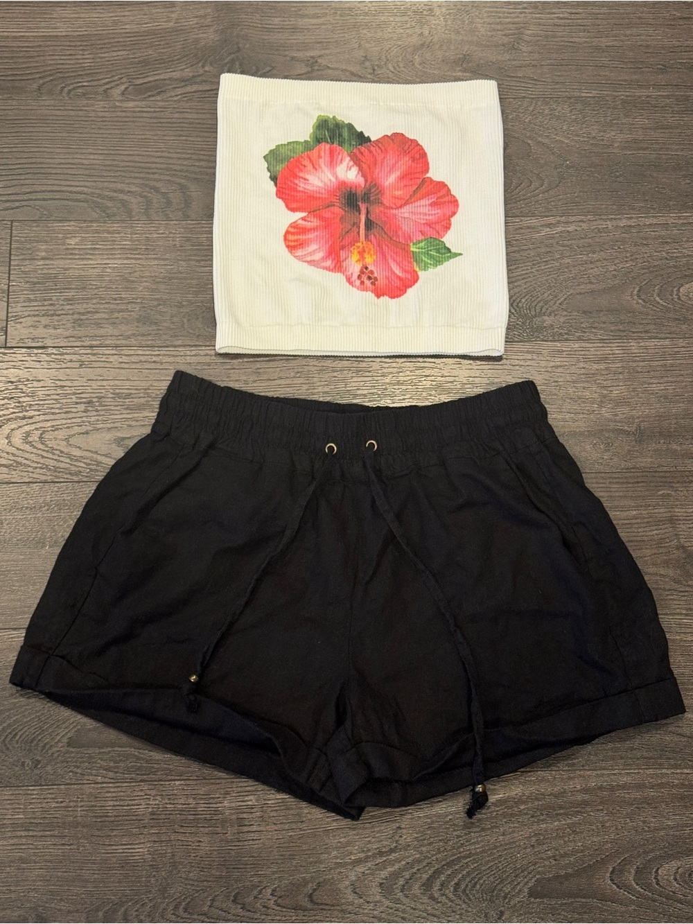 New Linen Drawstring Women's Shorts - Elastic Waist